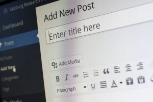capture du back office de wordpress